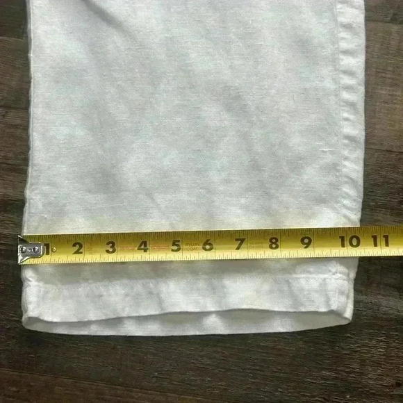 Eileen Fisher Womens Sz Small Wide Leg Pants Linen Side Zip Lagenlook Minimalist - Picture 13 of 14